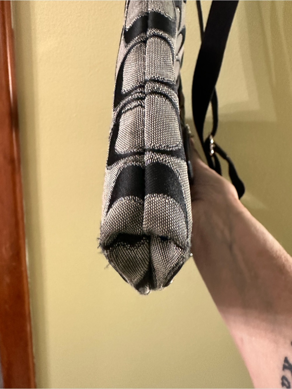 Coach Black and Silver Signature Crossbody Bag - Picture 7 of 14